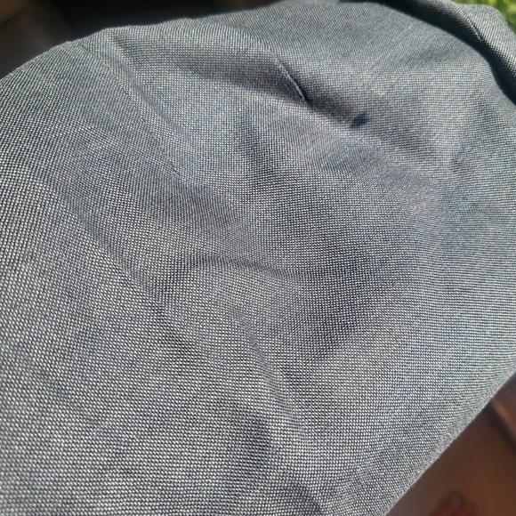 St. John Dark Seaglass Fashion Fit Wool Silk Wide Leg Side Zip Trousers Size 16 - Picture 8 of 10